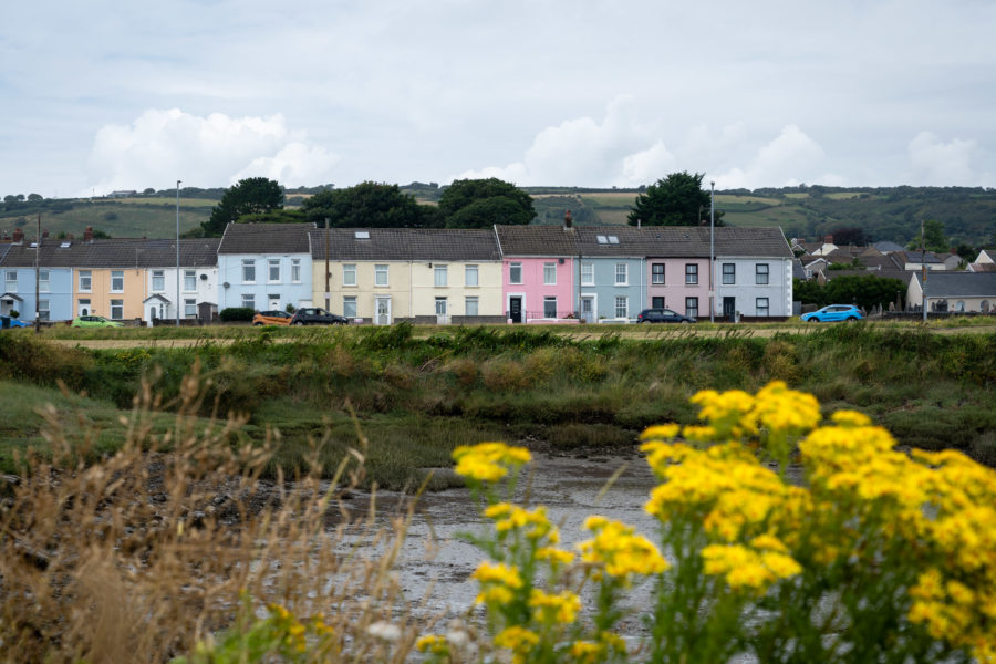 Maisons colorées à Burry Port, Pembrey