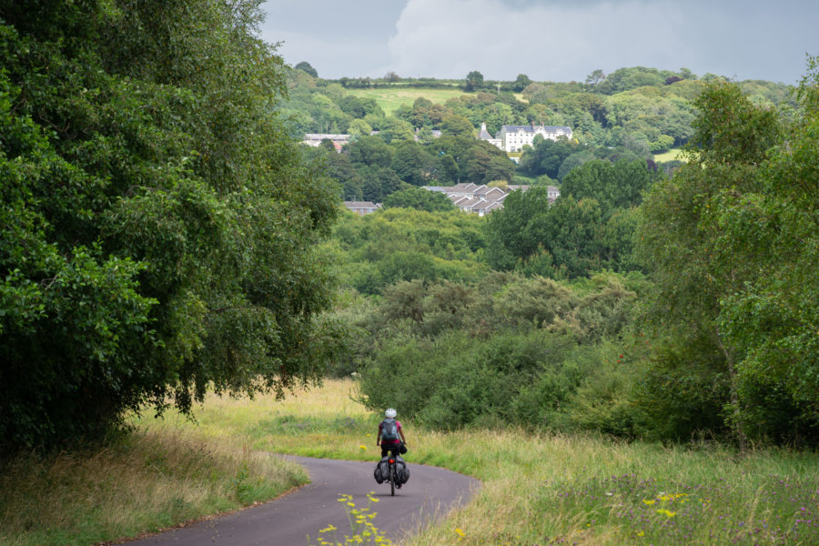 Piste cyclable entre Burry Port et Llanelli au Pays de Galles