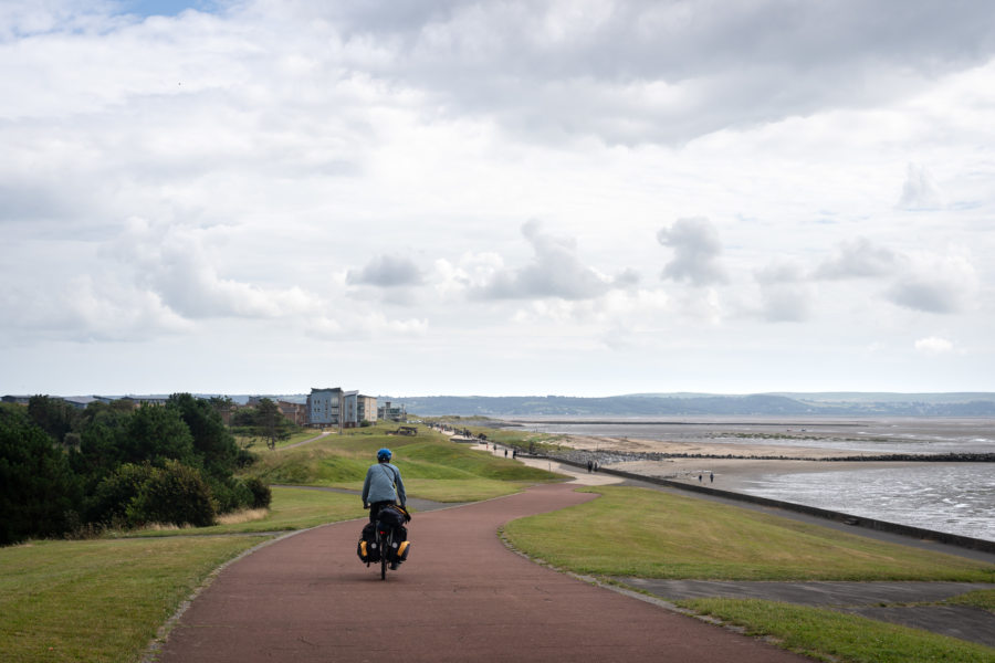 Piste cyclable à Llanelli au Pays de Galles