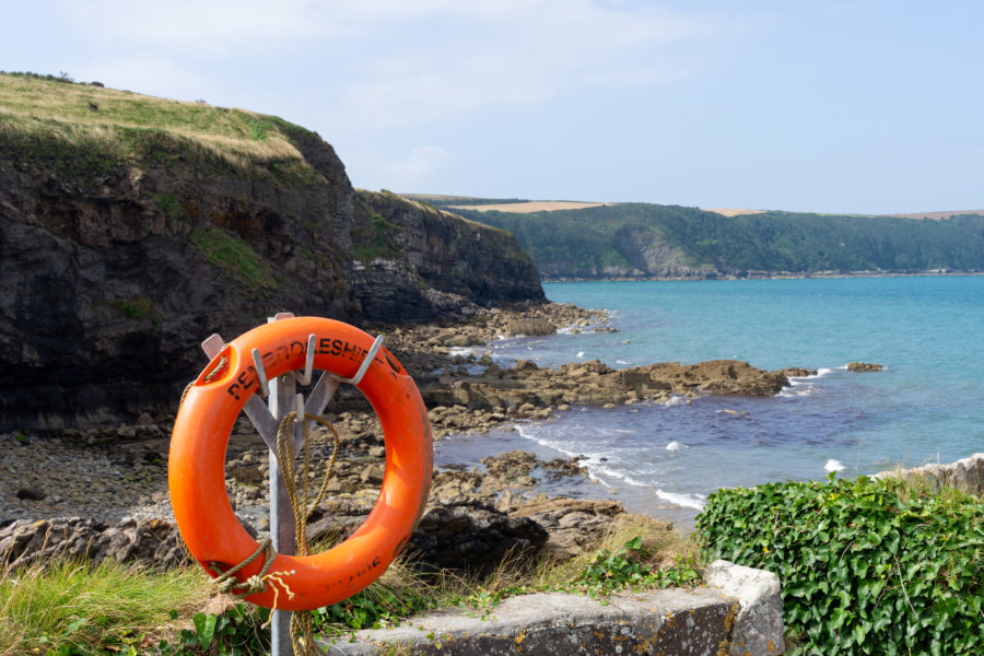 Plage de Little Haven au Pays de Galles, Pembrokeshire