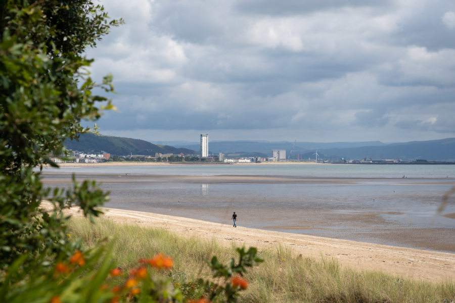 Plage près de Mumbles road et Swanse