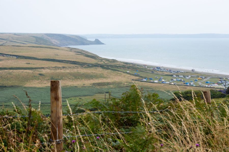 Plage de Newgale dans le Pembrokeshire, voyage à vélo