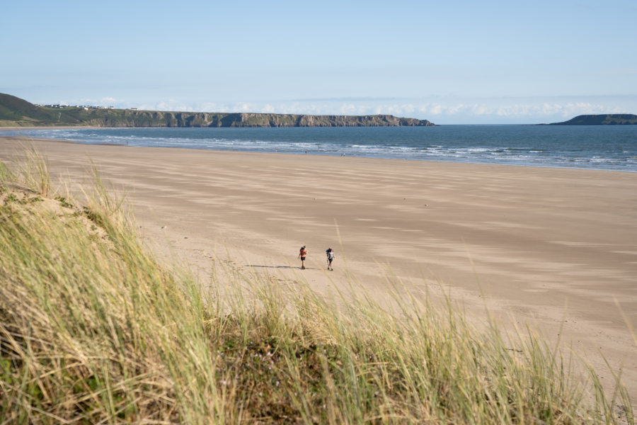Plage de Rhossili, péninsule de Gower, Pays de Galles