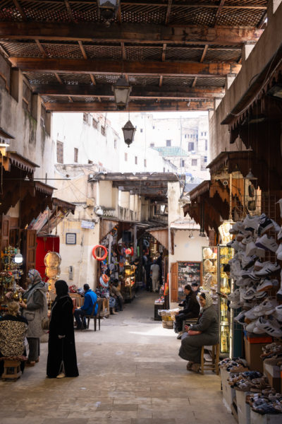 Quartier près de la porte disparue à Fès