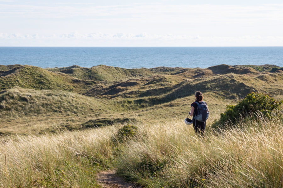 Randonnée dans les dunes de Broughton à Gower, Pays de Galles