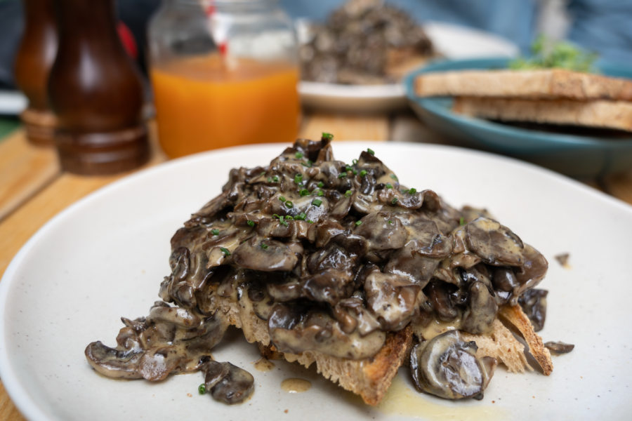 Tartine de champignons à Bath, Angleterre