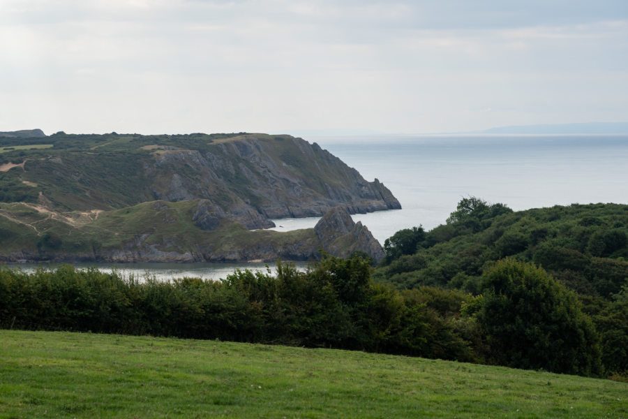 Voyage à vélo sur la péninsule de Gower : three cliffs bay