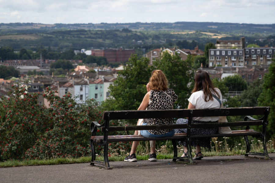 Vue sur Bristol depuis Brandon Hill à Clifton