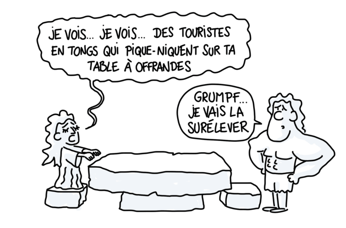Dessin : une Taula à Minorque