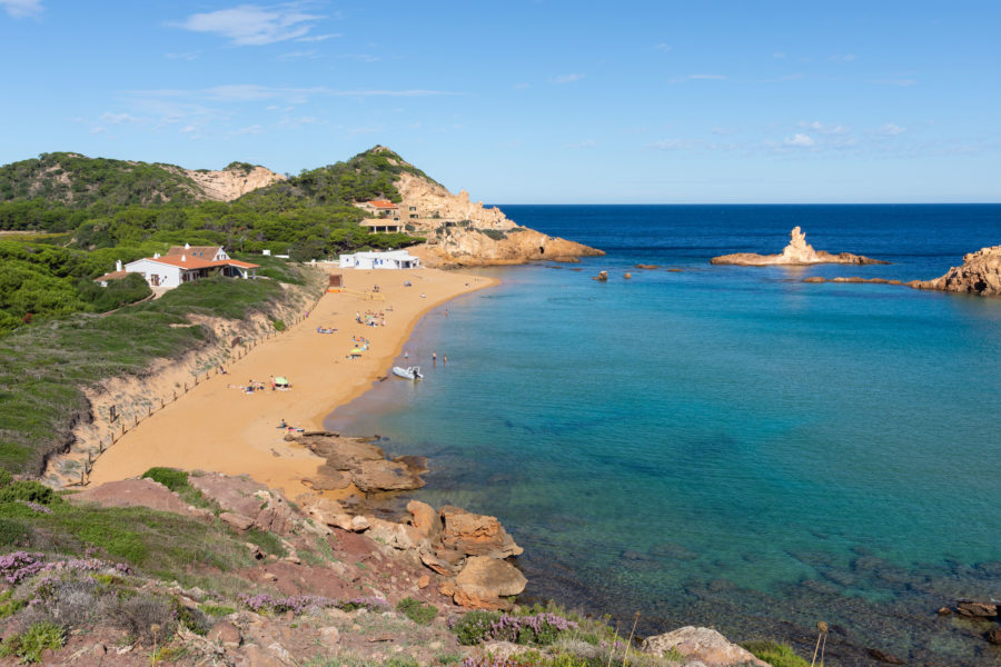 Belle plage de Pregonda à Minorque