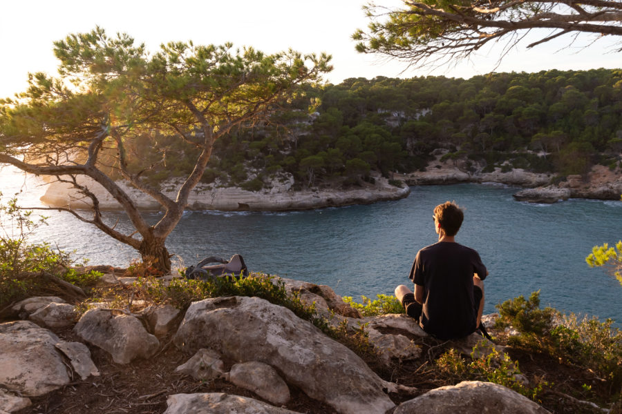 Coucher de soleil à la Cala Mitjana