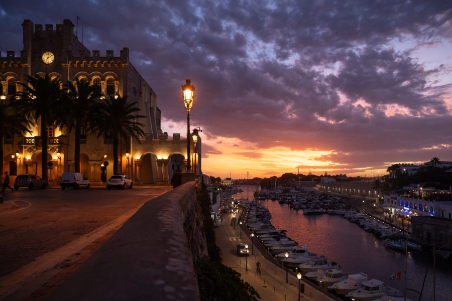 Coucher de soleil à Ciutadella, Minorque