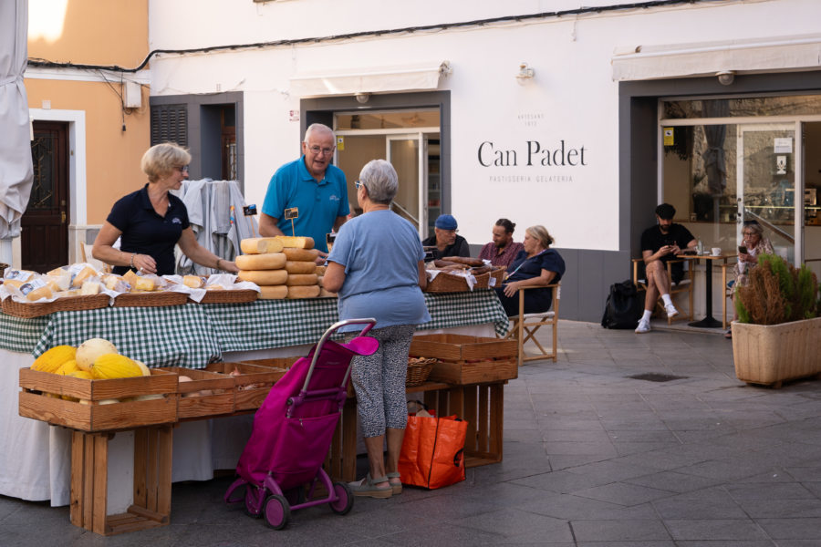 Marché de fromage, ville de Ciutadella à Minorque