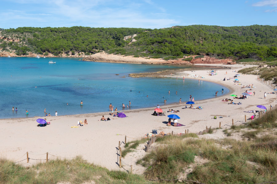 Plage de Cala Algaiarens à Minorque