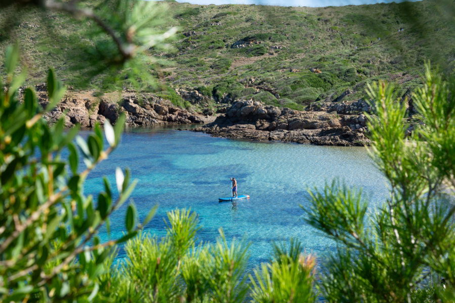 Plage de Tamarells : paddle à Minorque