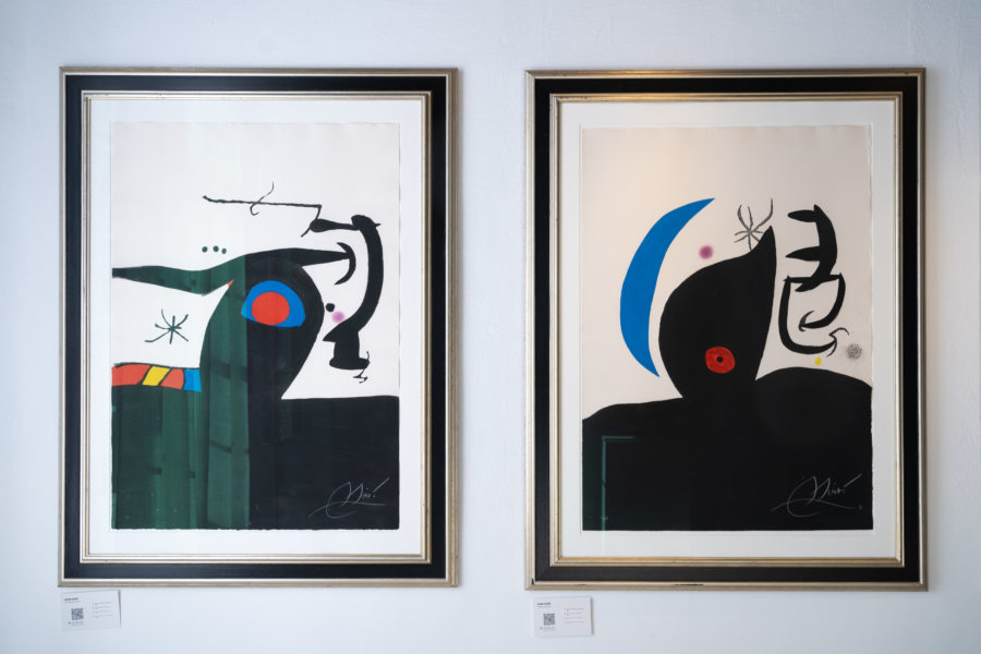 Tableaux de Miro au musée d'Alaior