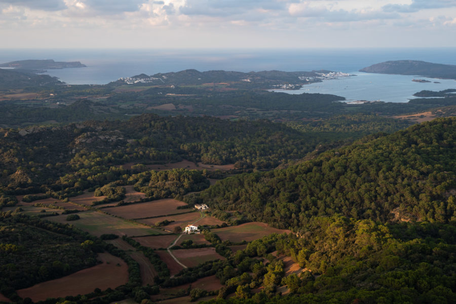 Vue panoramique sur Minorque à Cim del Toro