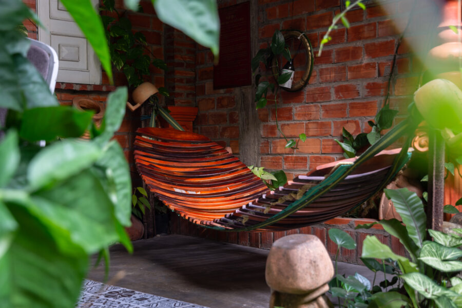Hamac dans la guesthouse à Vinh Long au Vietnam