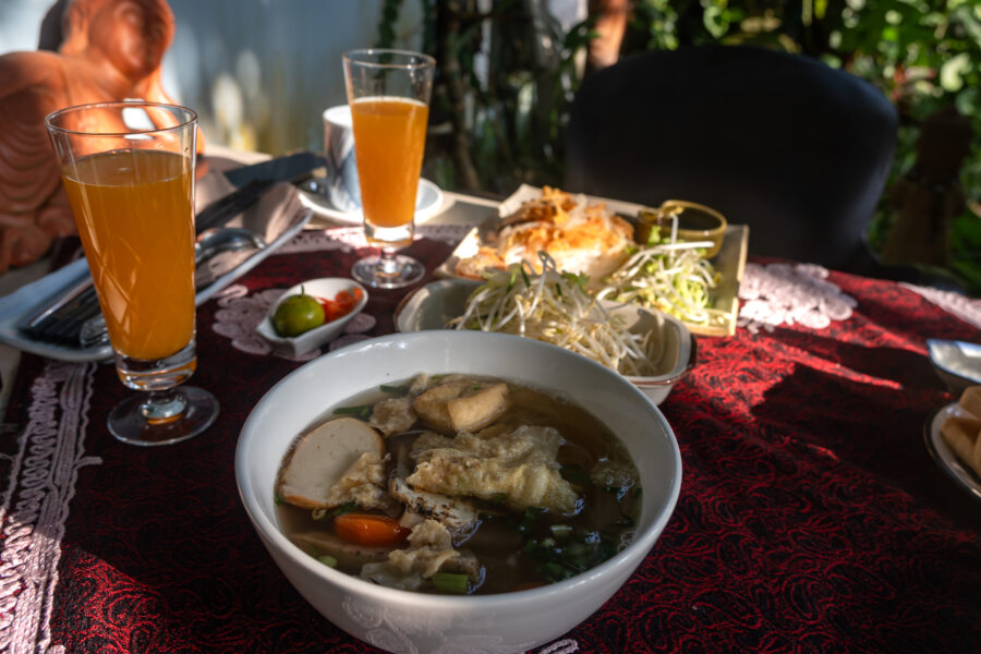 Petit déjeuner vietnamien, delta du Mekong