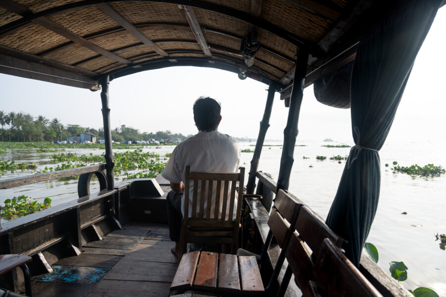 Traversée du Co Chien en bateau, Mekong