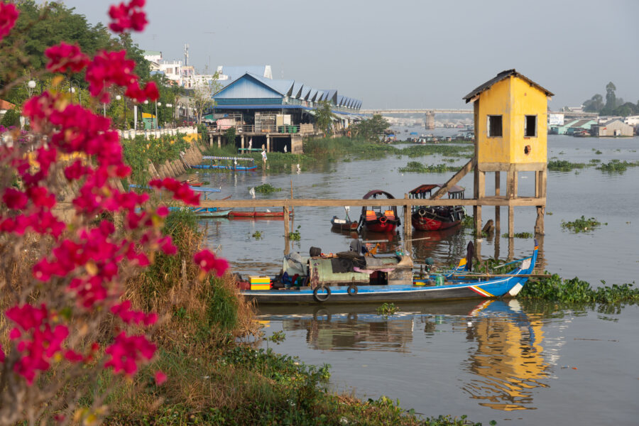 Promenade sur le riverside de Chau Doc, voyage au Vietnam
