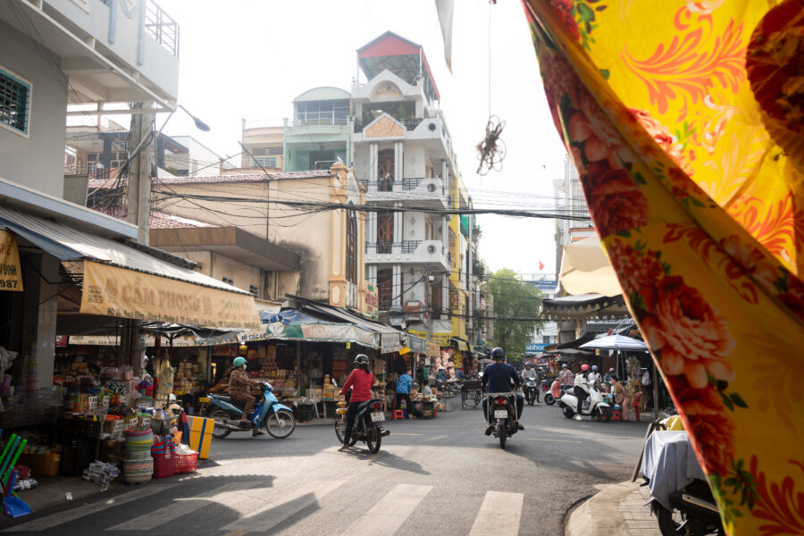 Epiceries à Chau Doc, visite du Mekong, Vietnam