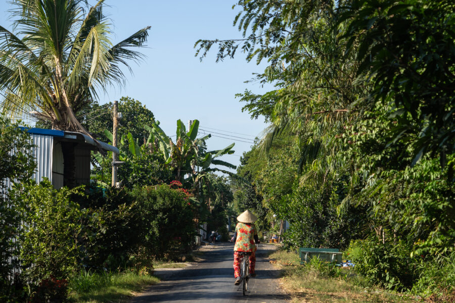 Paysages autour de Chau Doc en bord de rivière